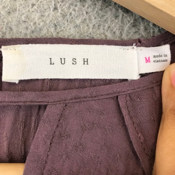 NWT Nordstrom Lush Peppercorn Long Sleeve Blouse Top SZ M - Picture 3 of 10